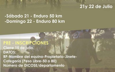 Anótese para 1ra. fecha de Enduro del Campeonato 2018