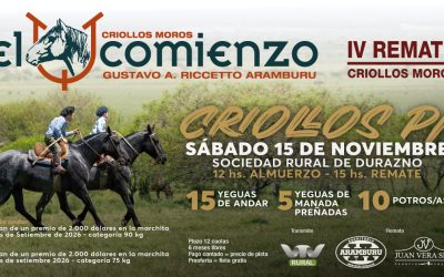 REMATE AUSPICIADO – IV Remate “El Comienzo”